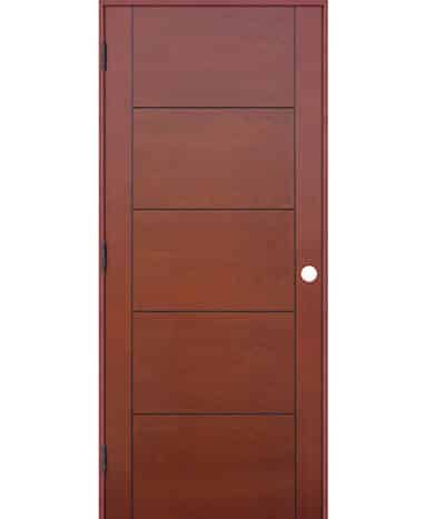 Wood flush interior-type door