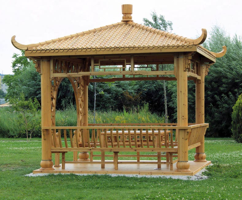 Wood Japanese pavilion