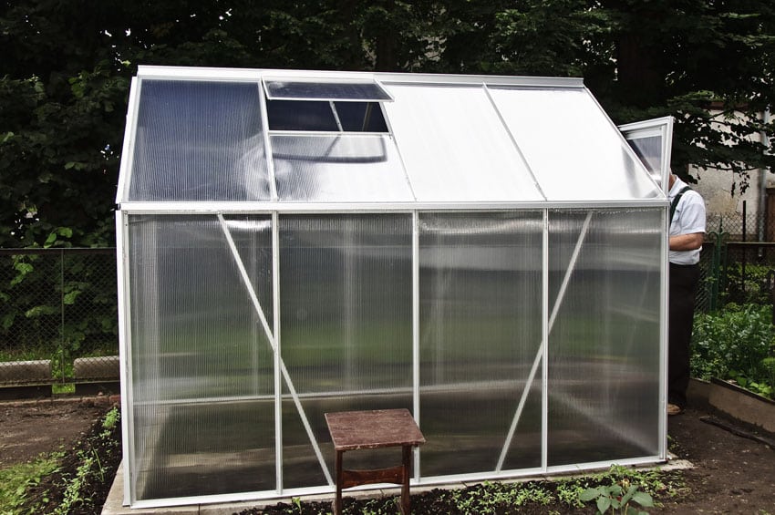 Constructing a small greenhouse in backyard