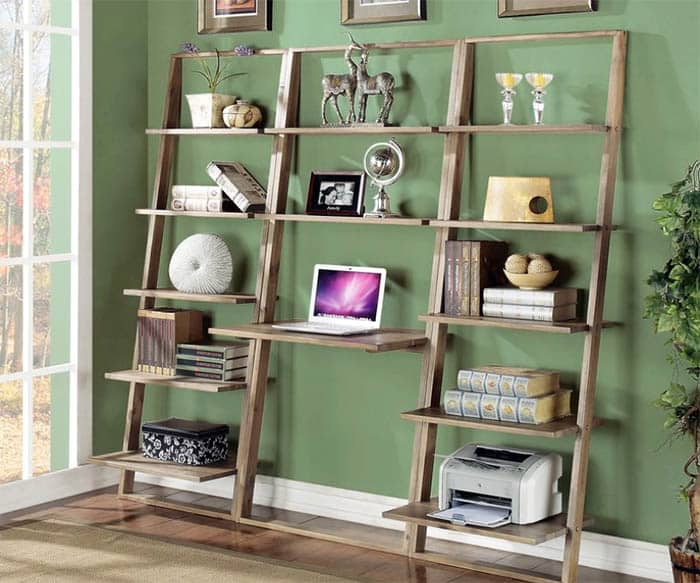 Leaning wall bookcase