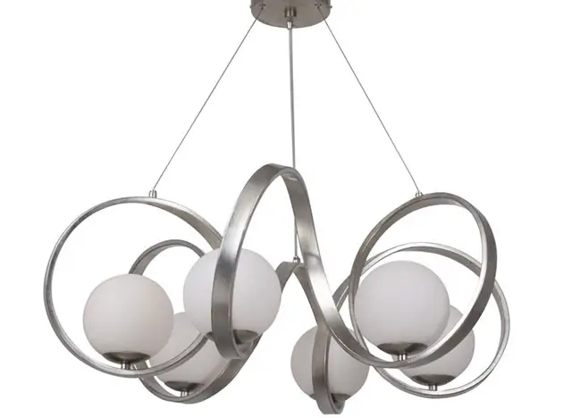 Modern spiral design globe chandelier