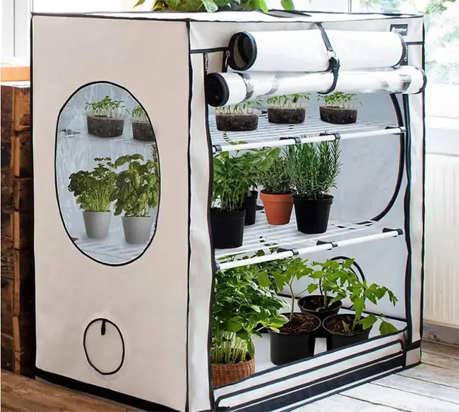 Small portable indoor greenhouse
