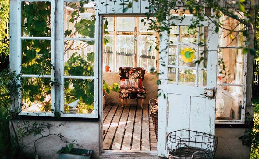 Window greenhouse attached to house