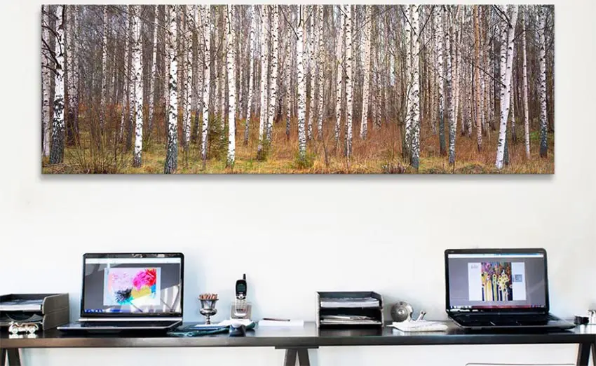 Zen forest print for home office