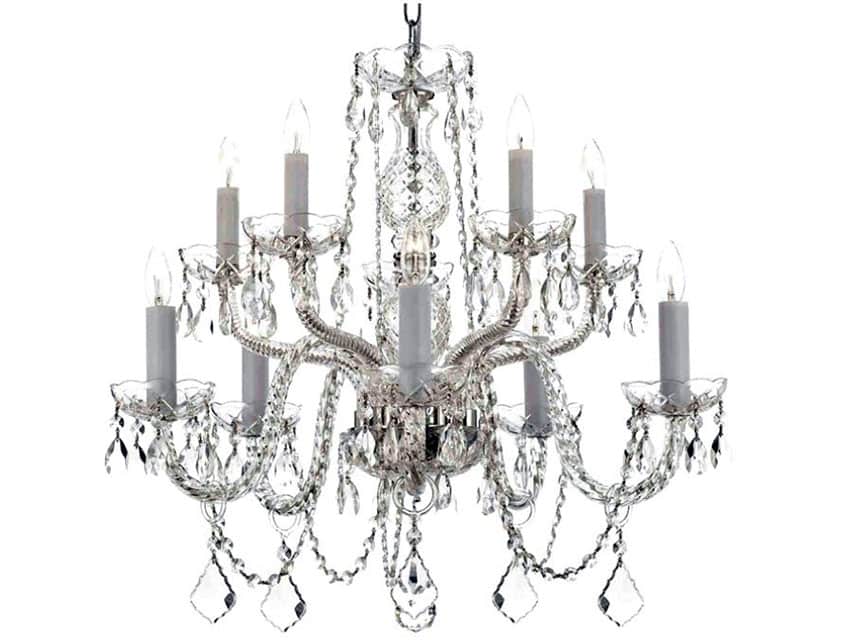 10 light crystal chandelier