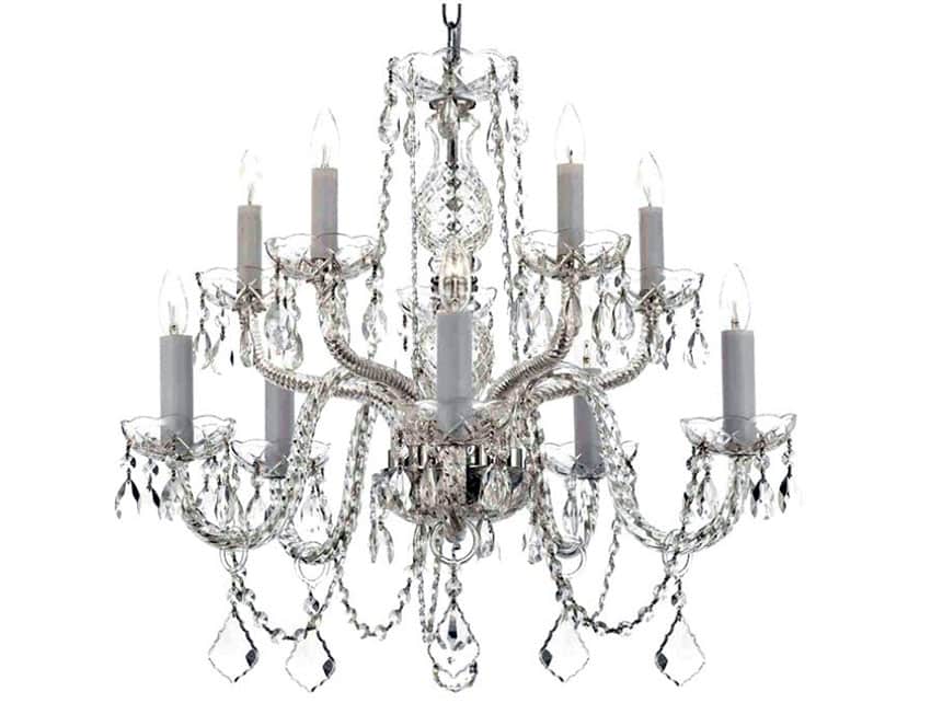 A crystal chandelier