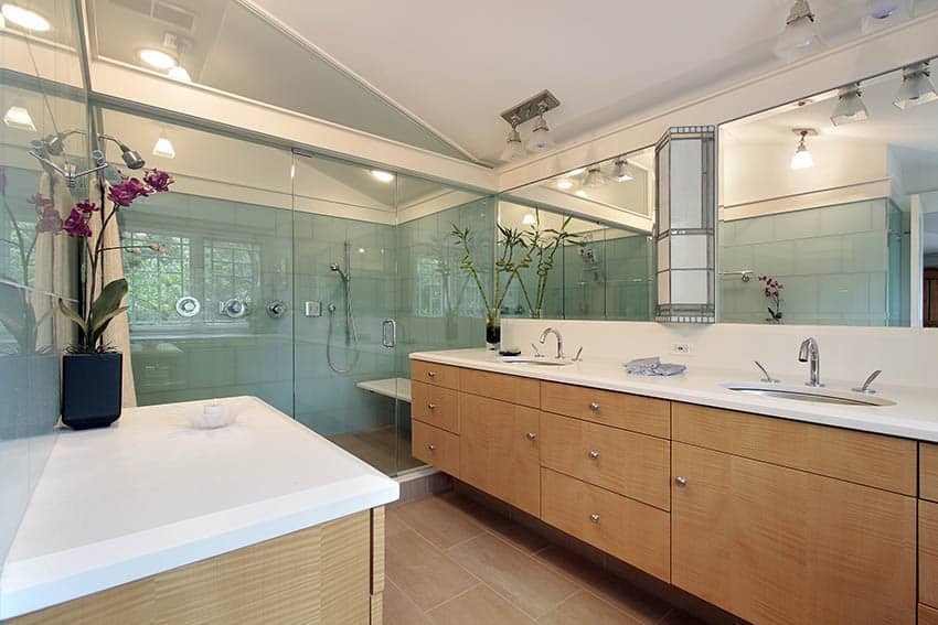 Bathroom with ceramic tile floor