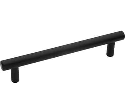 Black cabinet door pulls in matte black finish