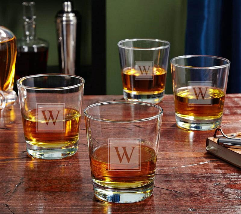 Custom whisky glass barware
