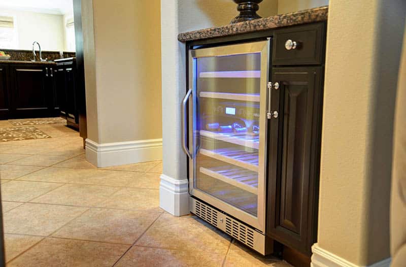 Wine refrigerator for home bar