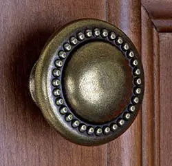 Antique brass mushroom knob for cabinets