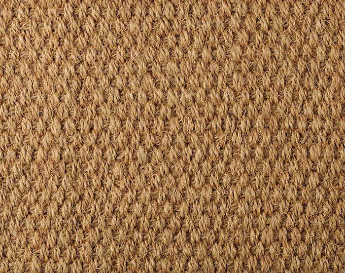 Coir carpet fibers in close up