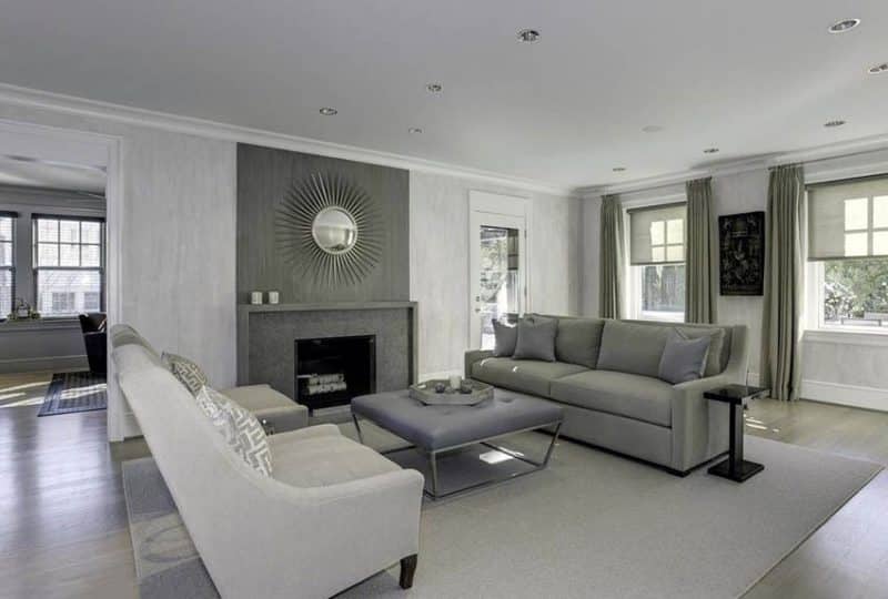 living room in grey tones