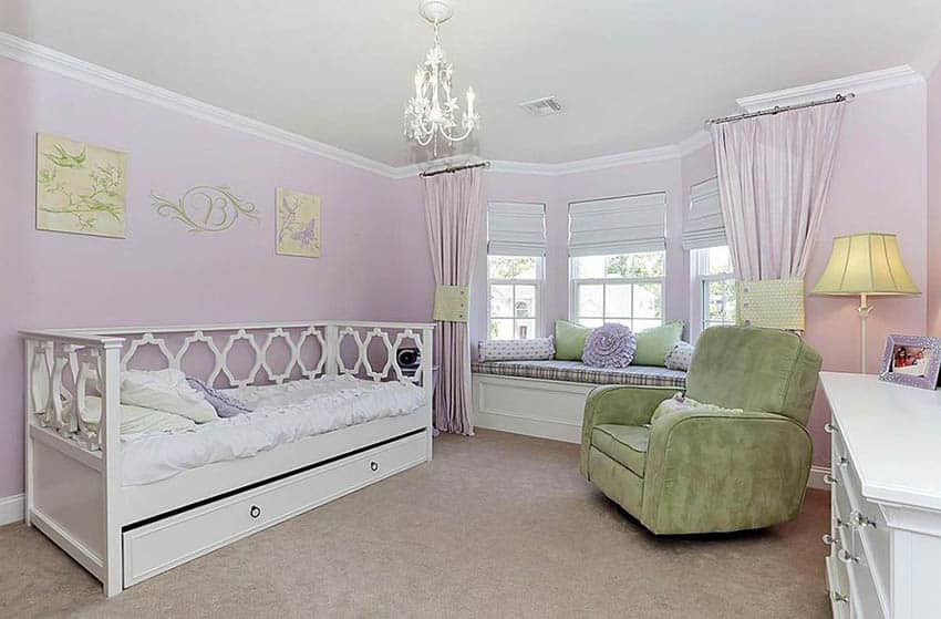 Kids bedroom with divian bed with storage underneath