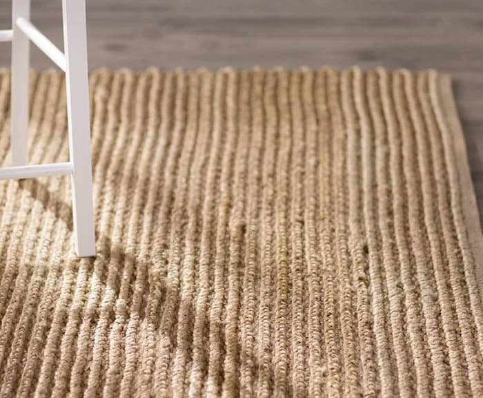 Hand woven jute natural fiber rug