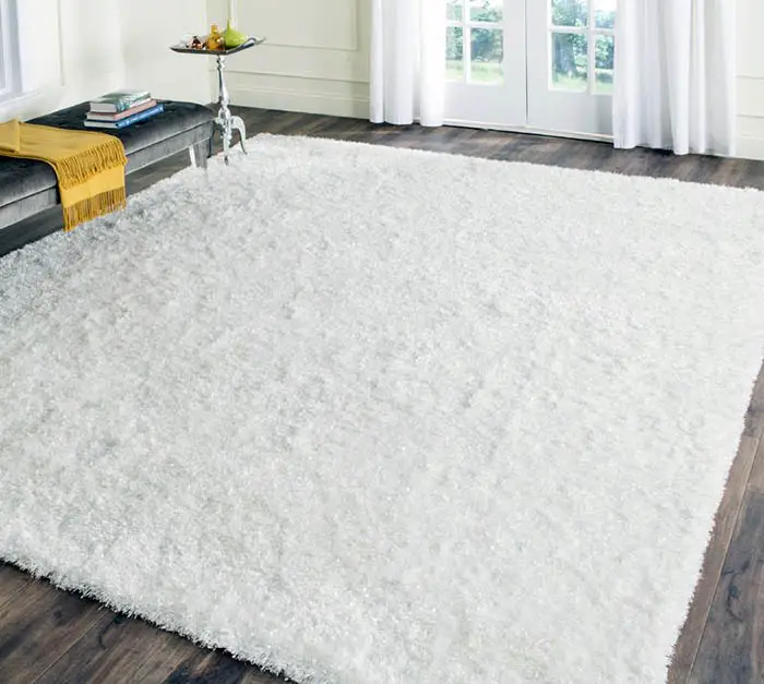 White acrylic rug