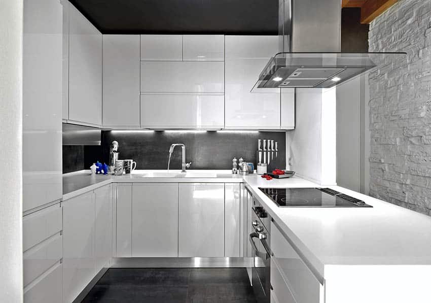 19 Small Modern White Kitchen Designs - Designing Idea