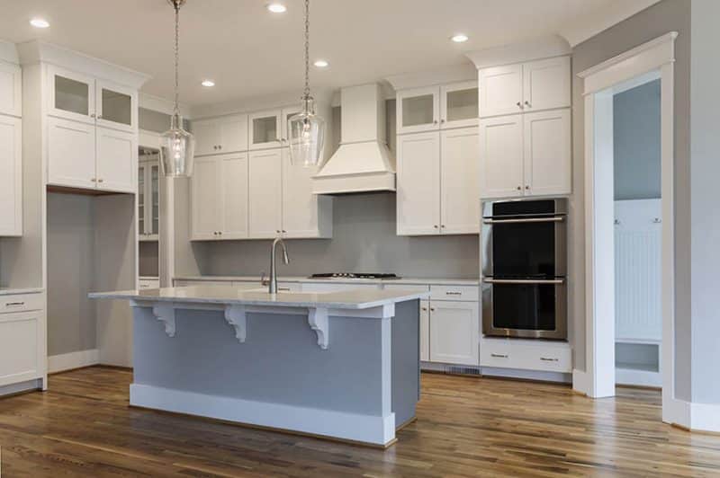 White Kitchen with Gray Island (15 Design Ideas)