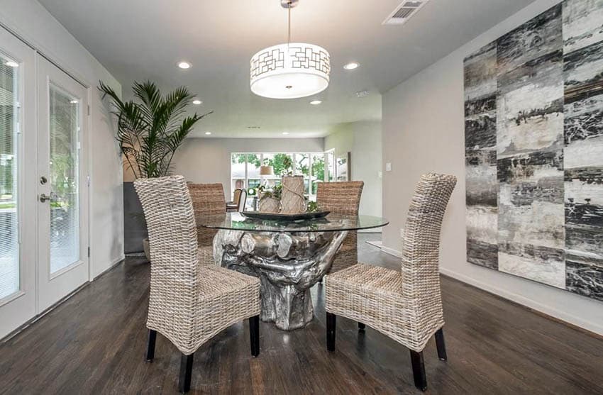 Wood Accent Wall In Dining Room