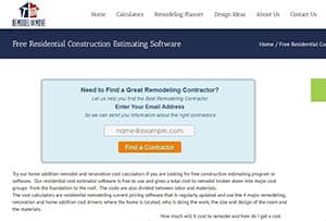 Free residential estimating software