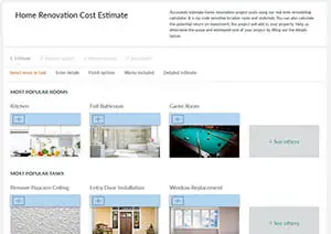 Home remodeling cost calculator