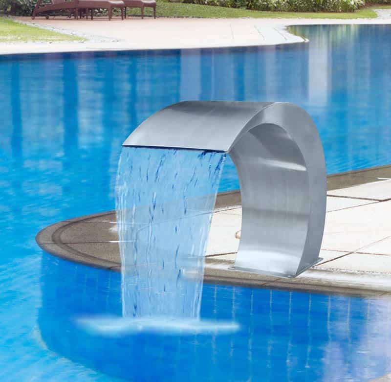 Modern pool water fountain kit