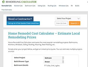 Free remodeling calculator