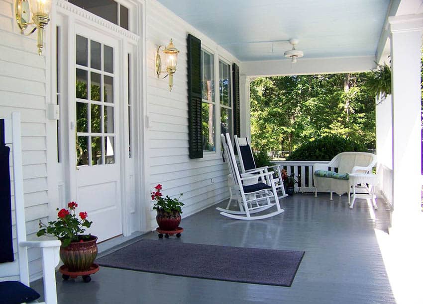 Front porch with rocking chair
