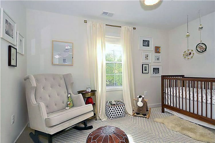 Nursery rocking chair in baby's room