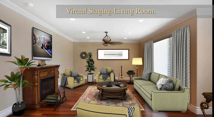 Virtual staging home for selling real estate