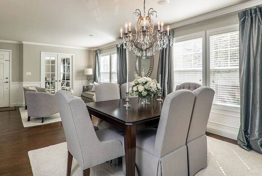 french door in dining room