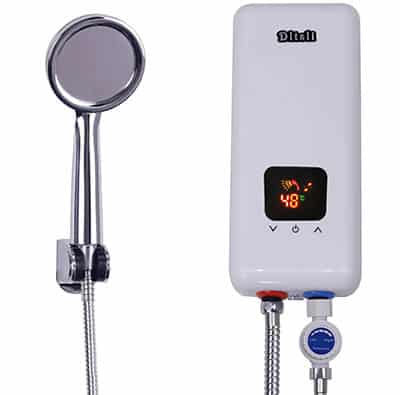 Electric shower and digital temperature gauge