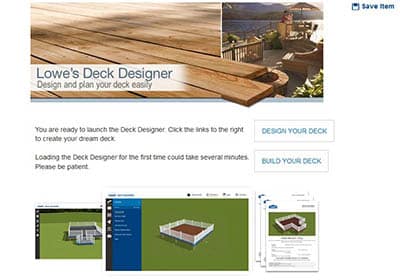 Lowes deck designer