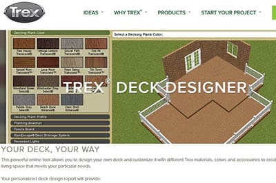 Trex deck designer desktop program and app