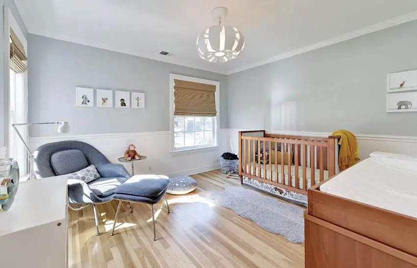 Nursery with baby lounge chair