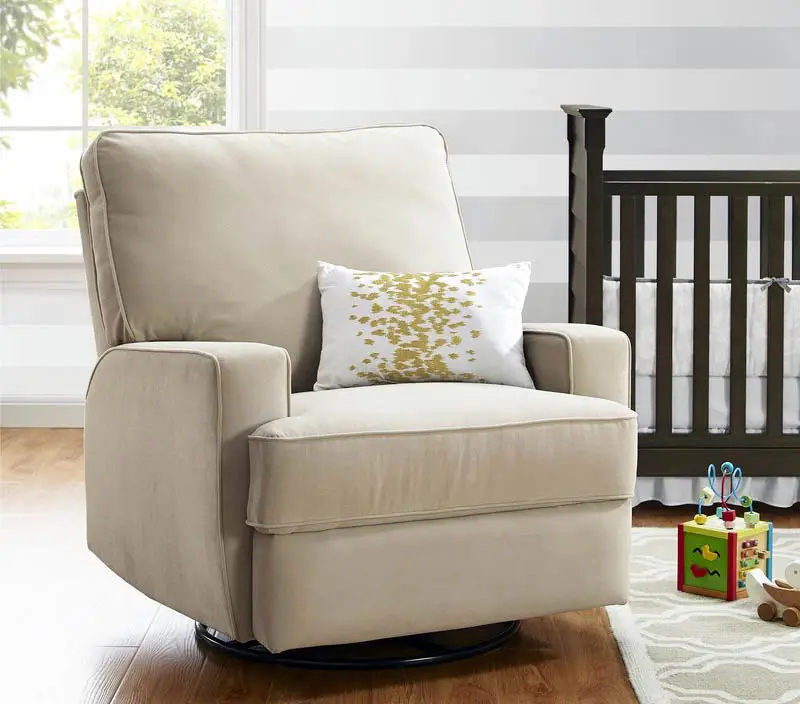 Nursery with reclining glider chair