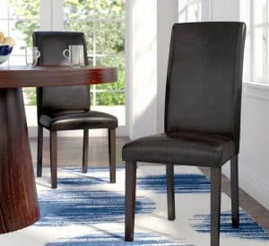 Parsons chair in dark brown