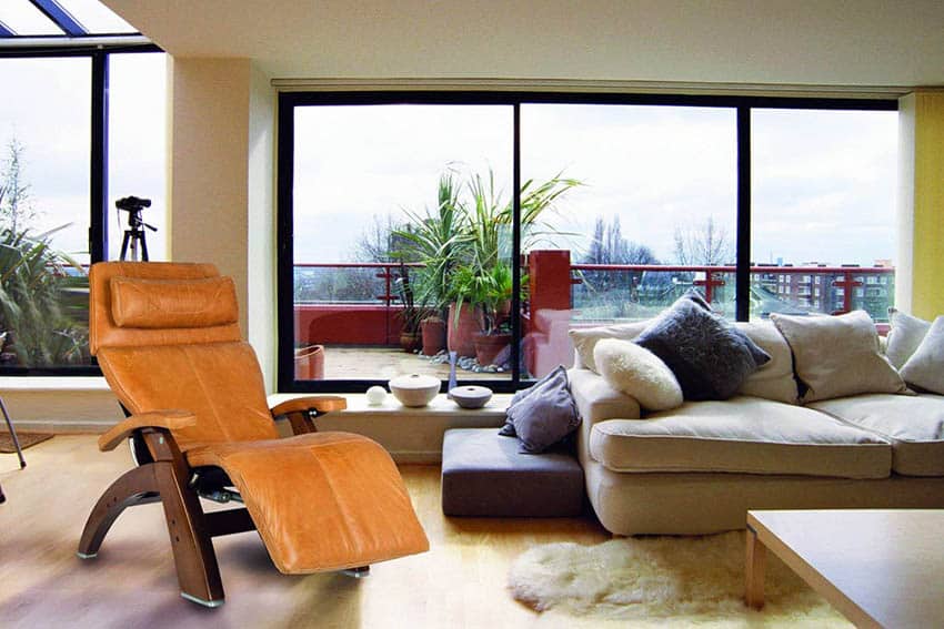 Zero gravity chair in modern living room