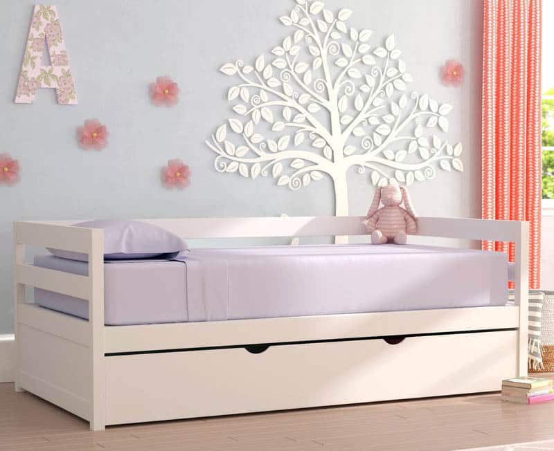 Double daybed and trundle bed