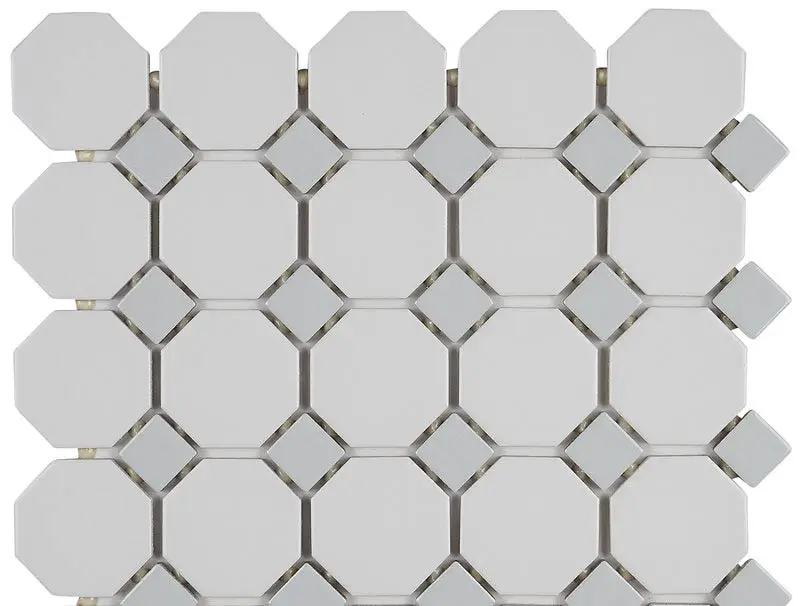 Ceramic octagon with dots tile