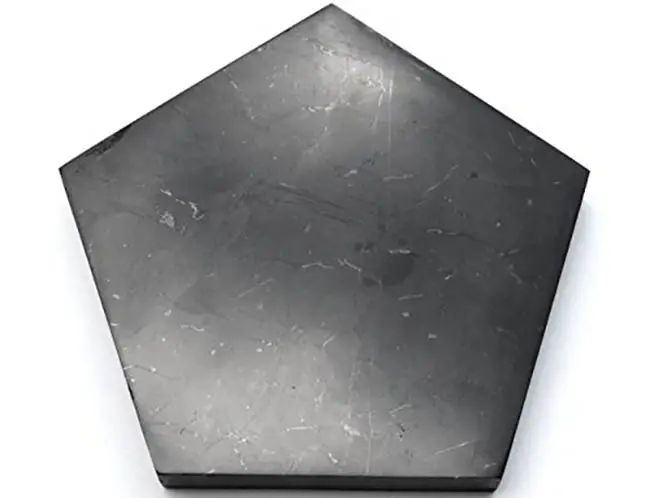 Pentagon pattern material made of polished stone