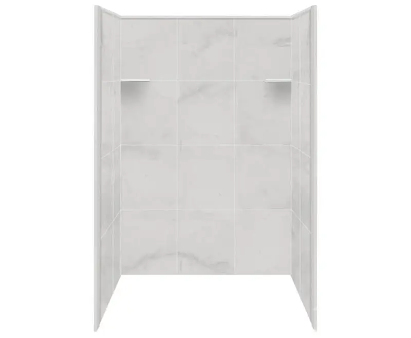 Faux marble shower enclosure kit