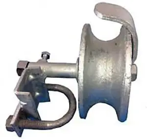 Rear pipe track gate roller wheel