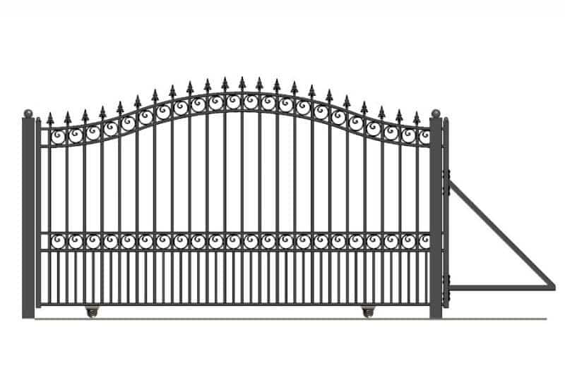 Single swing driveway gate