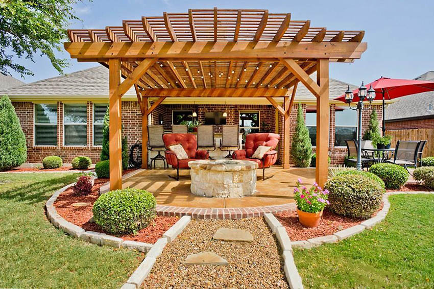 Pergola with Fire Pit (Backyard Designs) - Designing Idea