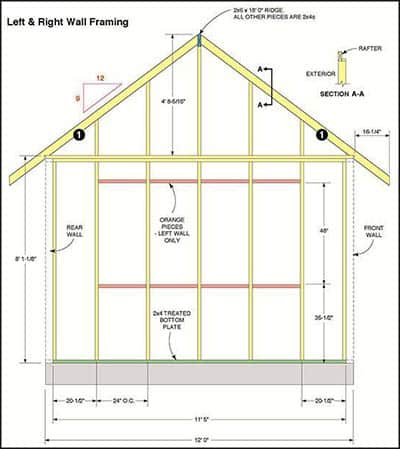 Shed dimensions using CAD Pro