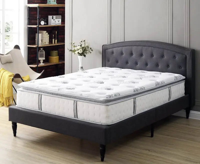 hybrid mattress with gel foam and pillowtop