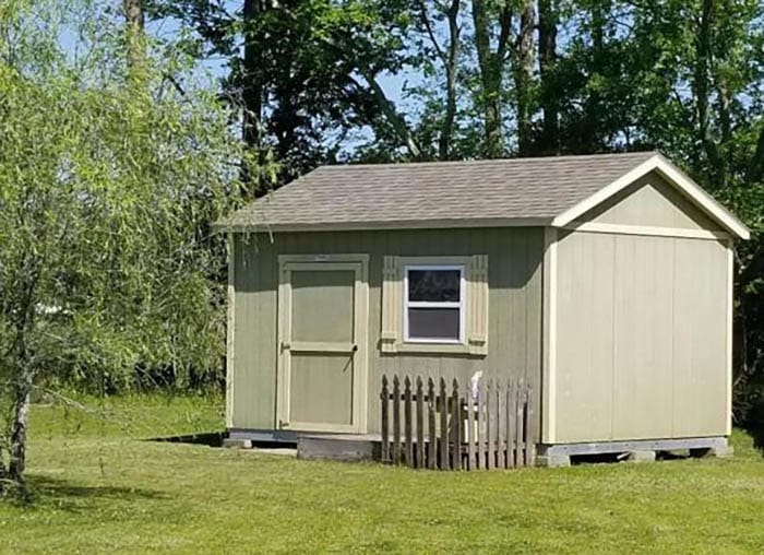 Small custom wood shed