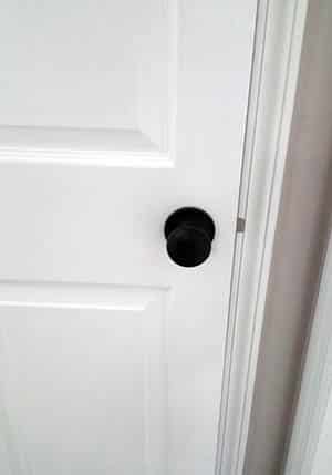 White door with black door knob