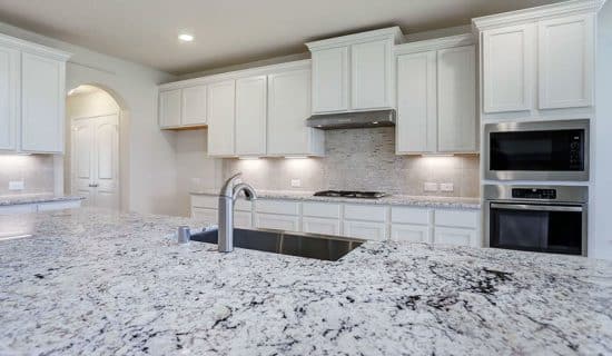 White Kitchen Cabinets with Granite Countertops